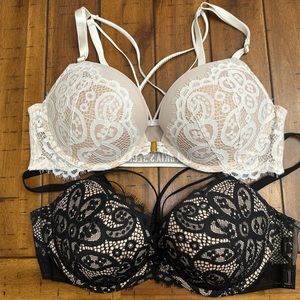 2 NEW Victoria’s Secret Very Sexy Push Up Bras Size 38B